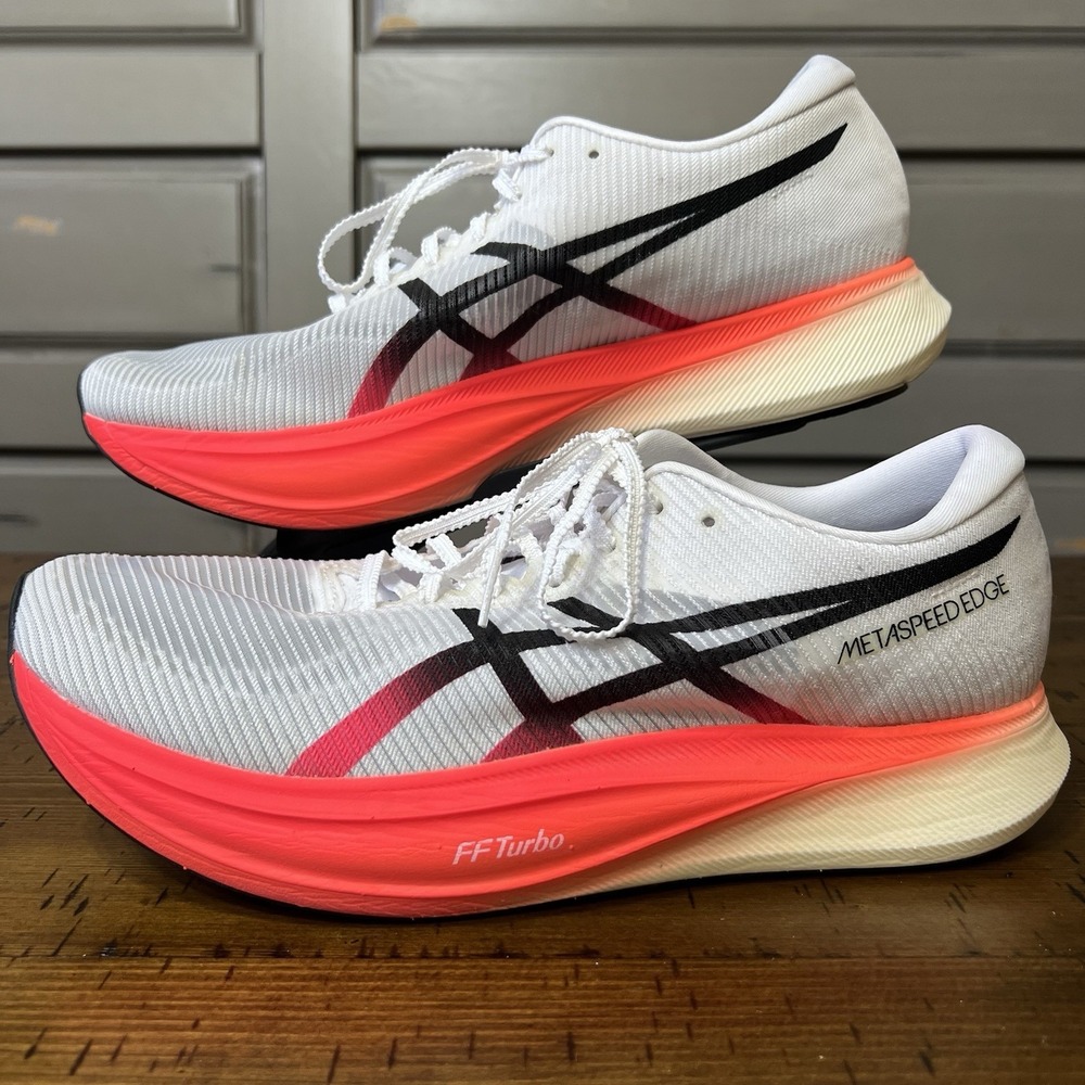 Asics Metaspeed Edge+, White/Black Men's Running Shoes 11.5 1013A116